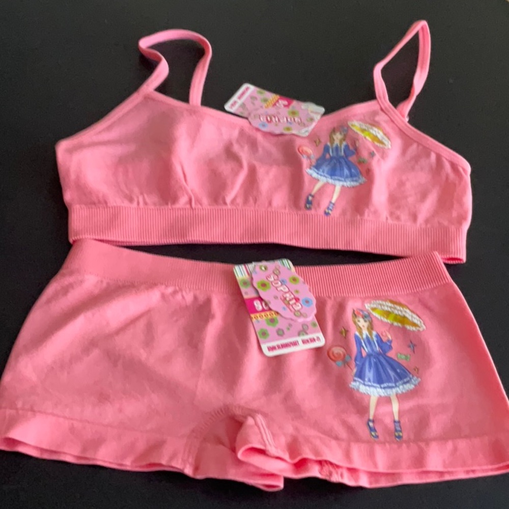 🌺$3.00 final price-Sophia Pink T-Strap Kids Matching Set